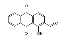 2-formyl-1-hydroxyanthraquinone结构式