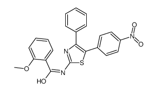 2-methoxy-N-[5-(4-nitrophenyl)-4-phenyl-1,3-thiazol-2-yl]benzamide结构式