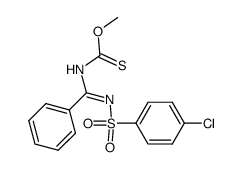 Methyl-(N-p-chlorphenylsulfonylbenzimidoyl)-thiocarbamat Structure