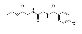 [2-(4-Methoxy-benzoylamino)-acetylamino]-acetic acid ethyl ester结构式