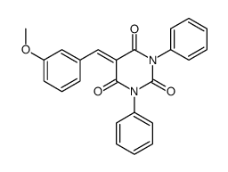 5-[(3-methoxyphenyl)methylidene]-1,3-diphenyl-1,3-diazinane-2,4,6-trione Structure
