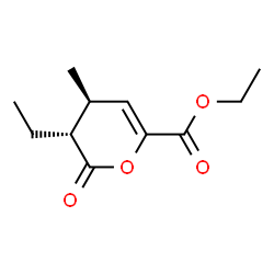 2H-Pyran-6-carboxylicacid,3-ethyl-3,4-dihydro-4-methyl-2-oxo-,ethylester,(3R,4S)-(9CI) structure