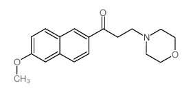 1-(6-methoxy-2-naphthyl)-3-morpholin-4-ylpropan-1-one (en)1-Propanone, 1-(6-methoxy-2-naphthalenyl)-3-(4-morpholinyl)- (en) Structure