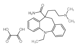 5-[3-(dimethylamino)propyl]-11-ethyl-6H-benzo[b][1]benzazepine-5-carboxamide,oxalic acid结构式