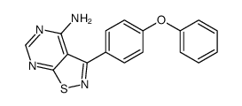 3-(4-phenoxyphenyl)-[1,2]thiazolo[5,4-d]pyrimidin-4-amine结构式