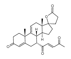 17β-hydroxy-7α-(trans-4'-oxo-pent-2'-enoyl)-3-oxo-pregna-4,9(11)-dien-21-carboxylic acid γ-lactone Structure