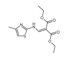 [(4-methyl-thiazol-2-ylamino)-methylene]-malonic acid diethyl ester结构式