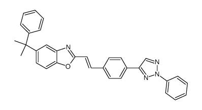 2-<4-(2-Phenyl-2H-1,2,3-triazol-4-yl)styryl>-5-(1-methyl-1-phenylethyl)-benzoxazol结构式