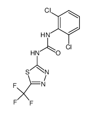 1-(2,6-dichloro-phenyl)-3-(5-trifluoromethyl-[1,3,4]thiadiazol-2-yl)-urea结构式