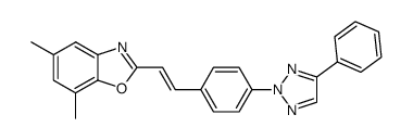 5,7-dimethyl-2-[4-(4-phenyl-[1,2,3]triazol-2-yl)-styryl]-benzooxazole Structure