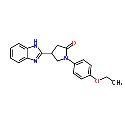 4-(1H-Benzimidazol-2-yl)-1-(4-ethoxyphenyl)-2-pyrrolidinone结构式