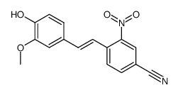 4'-hydroxy-3'-methoxy-2-nitro-stilbene-4-carbonitrile Structure
