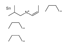 N-(2-methylpropyl)-2-tributylstannylpropan-1-imine结构式