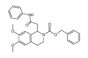 6,7-dimethoxy-1-(phenylcarbamoyl-methyl)-3,4-dihydro-1H-isoquinoline-2-carboxylic acid benzyl ester Structure