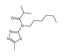 N-hexyl-2-methyl-N-(5-methyl-1,3,4-thiadiazol-2-yl)propanamide结构式