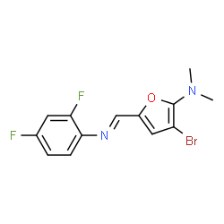 2-Furanamine,3-bromo-5-[[(2,4-difluorophenyl)imino]methyl]-N,N-dimethyl- Structure