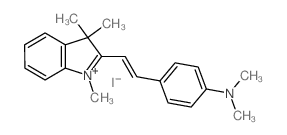 N,N-dimethyl-4-[(E)-2-(1,3,3-trimethylindol-2-yl)ethenyl]aniline Structure