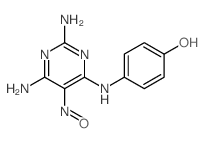 Phenol,4-[[2,6-diamino-5-(nitrilooxy)-4-pyrimidinyl]amino]- Structure
