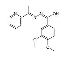 3,4-dimethoxy-N-(1-pyridin-2-ylethylideneamino)benzamide Structure