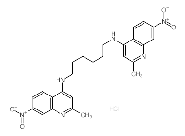 1,6-Hexanediamine,N,N'-bis(2-methyl-7-nitro-4-quinolinyl)-, dihydrochloride (9CI) picture