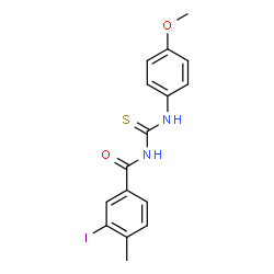 3-iodo-N-{[(4-methoxyphenyl)amino]carbonothioyl}-4-methylbenzamide structure