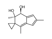 Spiro[cyclopropane-1,5-[5H]indene]-6,7-diol, 6,7-dihydro-2,4,6-trimethyl-, (6R,7S)- (9CI)结构式