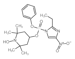 4-[(2-ethyl-4-nitro-imidazol-1-yl)-phenoxy-phosphoryl]oxy-1-hydroxy-2,2,6,6-tetramethyl-piperidine结构式