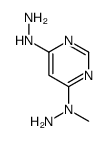 4(1H)-Pyrimidinone,6-(1-methylhydrazino)-,hydrazone (9CI) Structure
