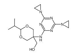 [5-[[4,6-bis(aziridin-1-yl)-1,3,5-triazin-2-yl]amino]-2-propan-2-yl-1,3-dioxan-5-yl]methanol Structure
