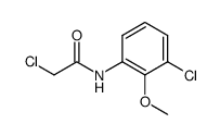 chloro-acetic acid-(3-chloro-2-methoxy-anilide)结构式