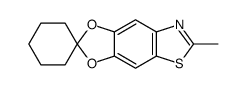 6'-methylspiro[cyclohexane-1,2'-[1,3]dioxolo[4,5-f]benzothiazole]结构式