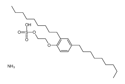 聚(环氧乙烷)-Alpha-磺酸-Ω-(二壬苯氧基)-铵盐结构式