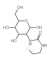 1-(2-chloroethyl)-3-[2,4,5-trihydroxy-6-(hydroxymethyl)oxan-3-yl]urea结构式