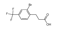 3-(2-溴-4-(三氟甲基)苯基)丙酸结构式