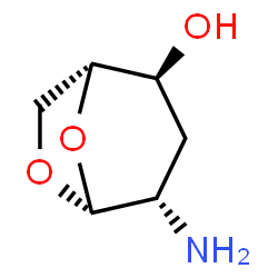 beta-D-arabino-Hexopyranose, 2-amino-1,6-anhydro-2,3-dideoxy- (9CI)结构式