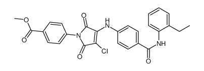 methyl 4-[3-chloro-4-[4-[(2-ethylphenyl)carbamoyl]anilino]-2,5-dioxopyrrol-1-yl]benzoate Structure