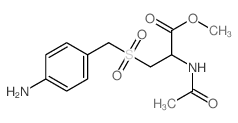 L-Alanine, N-acetyl-3-[[(4-aminophenyl)methyl]sulfonyl]-, methyl ester structure
