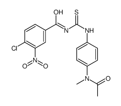 N-[[4-[acetyl(methyl)amino]phenyl]carbamothioyl]-4-chloro-3-nitrobenzamide Structure