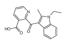 2-[(1-Ethyl-2-methyl-1H-indol-3-yl)carbonyl]-3-pyridinecarboxylic acid structure