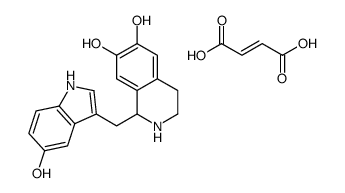 (E)-but-2-enedioic acid,1-[(5-hydroxy-1H-indol-3-yl)methyl]-1,2,3,4-tetrahydroisoquinoline-6,7-diol结构式