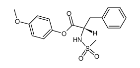 N-Mesyl-L-phenylalanin-p-methoxyphenylester结构式