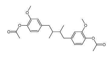 meso-1,4-bis-(4-acetoxy-3-methoxy-phenyl)-2,3-dimethyl-butane Structure