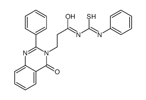 3-(4-oxo-2-phenylquinazolin-3-yl)-N-(phenylcarbamothioyl)propanamide结构式