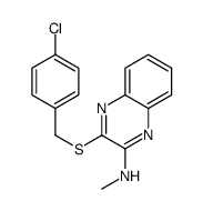 3-[(4-Chlorobenzyl)thio]-N-methyl-2-quinoxalinamine Structure