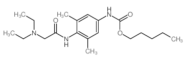 Carbanilic acid,4-[2-(diethylamino)acetamido]-3,5-dimethyl-, pentyl ester (7CI,8CI) structure