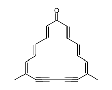 7,12-dimethylcycloheptadeca-2,4,6,12,14,16-hexaene-8,10-diynone结构式