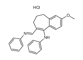 3-methoxy-N-phenyl-8-((phenylimino)methyl)-6,7-dihydro-5H-benzo[7]annulen-9-amine hydrochloride结构式