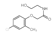 2-(4-chloro-2-methyl-phenoxy)-N-(2-hydroxyethyl)acetamide Structure