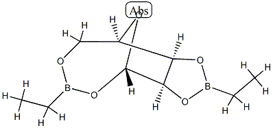 1-O,5-O:2-O,3-O-Bis(ethylboranediyl)-β-D-ribofuranose Structure