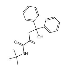 N-(tert-butyl)-4-hydroxy-2-methylene-4,4-diphenylbutanamide结构式